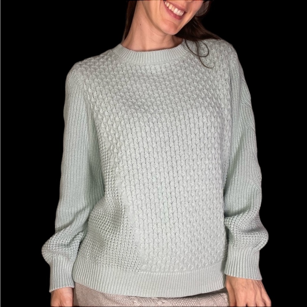 GIFTED Baby Blue Chunky Knit Sweater - Picture 4 of 12